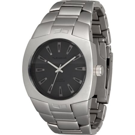 Vestal Gearhead Matte Silver & Black Analog Watch