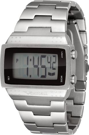 Vestal Dolby Brushed Metal Guys Digital Watch