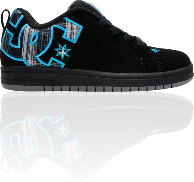 DC Shoes Boys Court Graffik SE Black, Battleship and Armor Skate Shoe