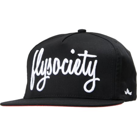 Fly Society Skywriter Black Snapback Hat