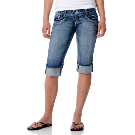 Jolt Colada Indigo Cropped Jeans