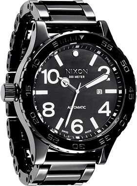 Nixon All Black Ceramic 51-30 Guys Analog Watch