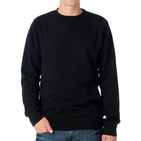 Zine Cruiser Black Crew Neck Sweatshirt
