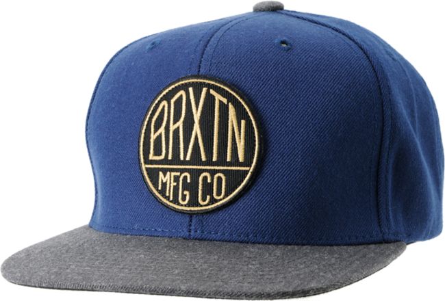 Brixton Oath II Navy & Charcoal Snapback Hat