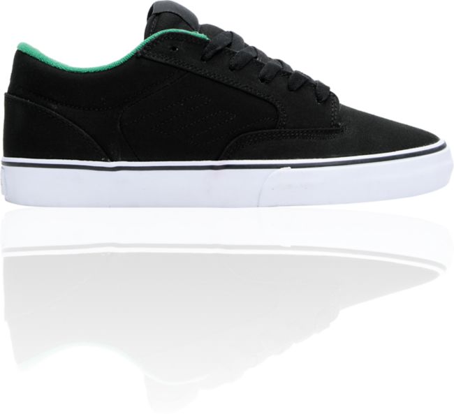 Emerica Jinx Black & Green Canvas Skate Shoe