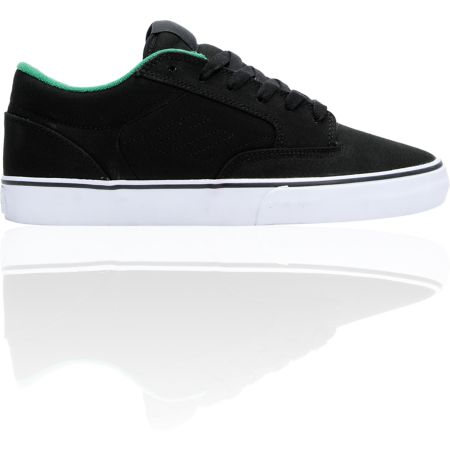 Emerica Jinx Black & Green Canvas Skate Shoe