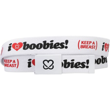 I Heart Boobies Keep A Breast White Belt