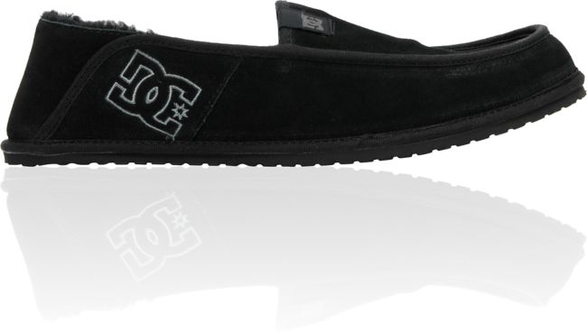 DC Villain Black Suede Slippers