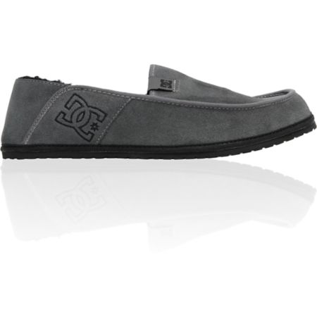 DC Villain Grey Suede Slippers