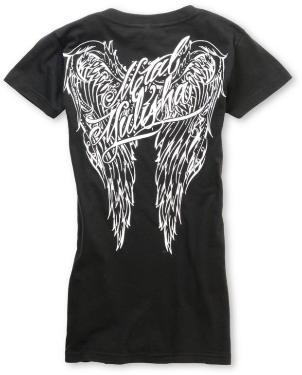 Metal Mulisha Mara Black V-Neck Tee Shirt