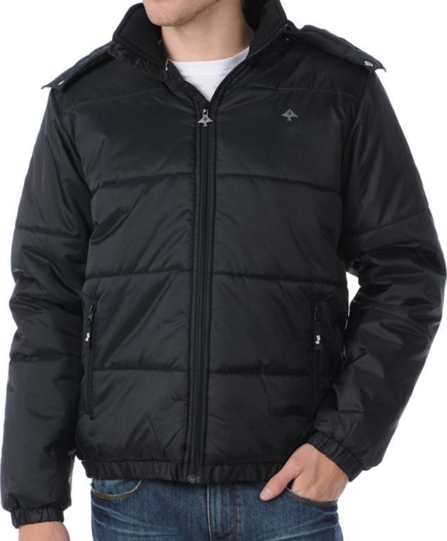 LRG CC Puffy Black Jacket