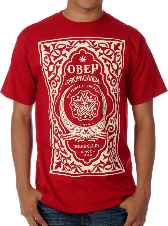 Obey Moroccan Label Red Tee Shirt