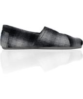 ON SALE Toms Classics Grey Plaid Shearling Shoes
