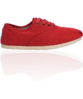 Toms Cordones Red Wool Girls Shoes