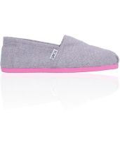 Toms Classics Pink Pop Herringbone Girls Shoe