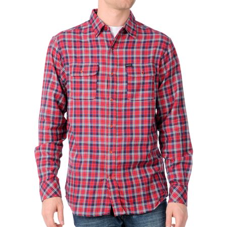 Matix Bannerman Red Plaid Woven Flannel Shirt