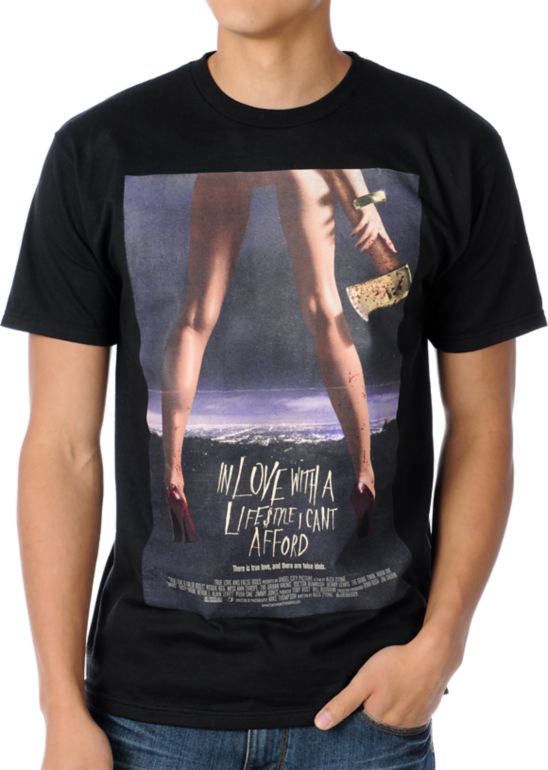True Love & False Idols Flashing Lights Black Tee Shirt