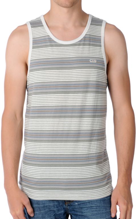 RVCA Burner Natural Stripe Knit Tank Top