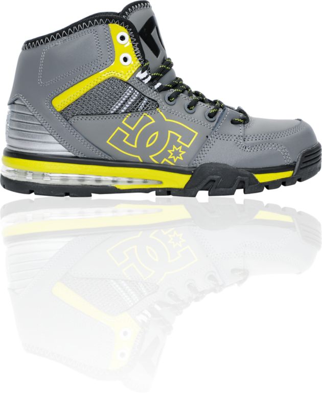 DC Versatile High Grey & Yellow WR Water Resistant Shoe