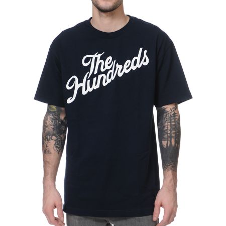 The Hundreds Forever Slant Navy Tee Shirt