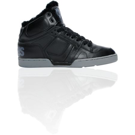 Osiris NYC 83 Black, Chrome & Sherpa Shoe