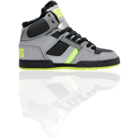 Osiris NYC 83 SHR Grey Black & Lime Skate Shoe