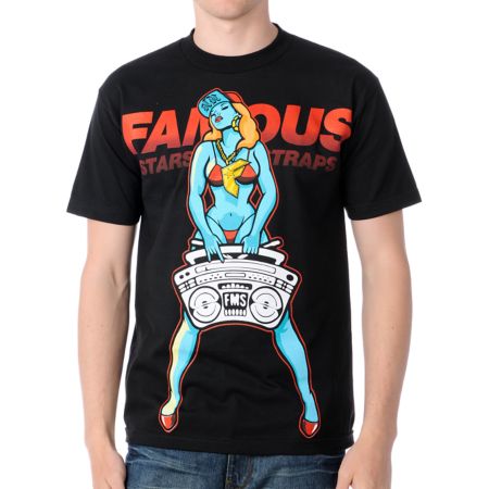 Famous Stars & Straps My Radio Black Tee Shirt