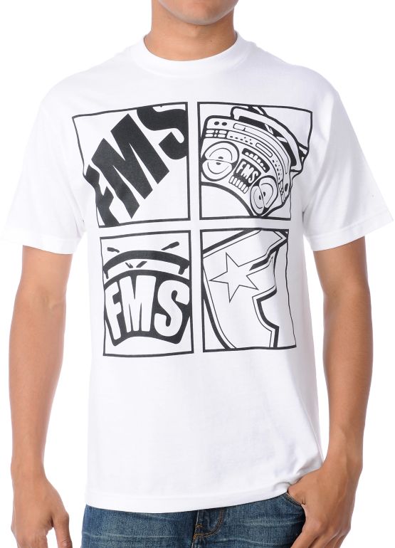Famous Stars & Straps Four Up White Tee Shirt
