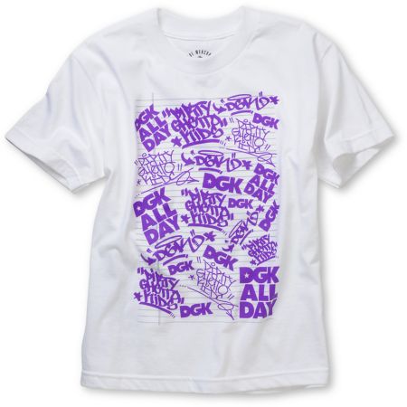 DGK Boys Black Book White Tee Shirt
