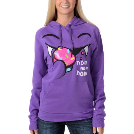 Bitter Sweet Monster Nom Purple Scratch & Sniff Pullover Hoodie