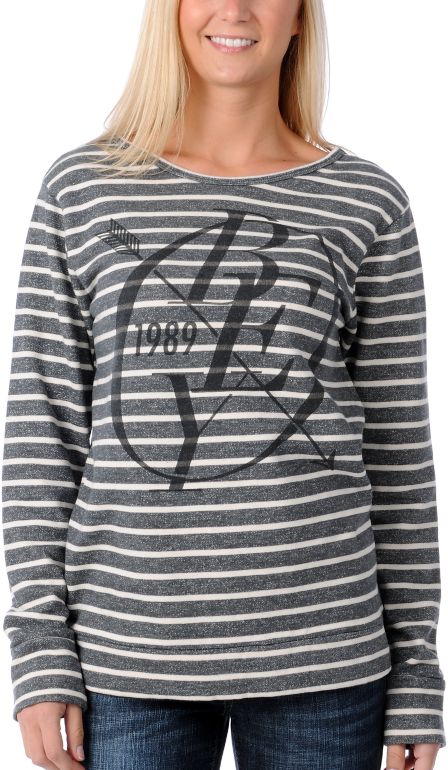 Obey Archery Charcoal Stripe Pullover Sweatshirt