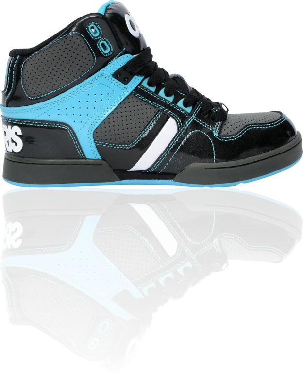 Osiris  NYC 83 Boys Black, Grey, and Teal Skate Shoe