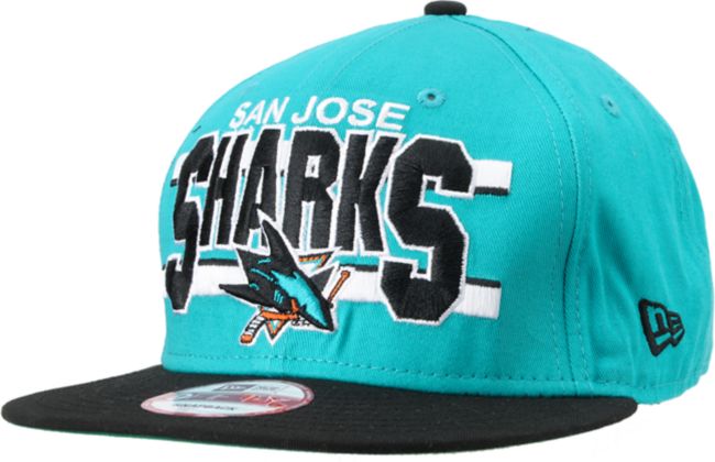 NHL New Era San Jose Sharks Word Script Teal Snapback Hat