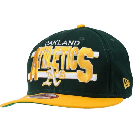 MLB New Era Oakland Athletics Word Stripe Snapback Hat
