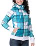 Empyre Girl Alpine Teal Plaid Sherpa Tech Fleece