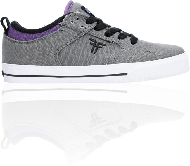 Fallen Boys Clipper Dark Grey & Purple Skate Shoe