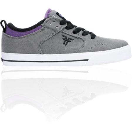 Fallen Boys Clipper Dark Grey & Purple Skate Shoe