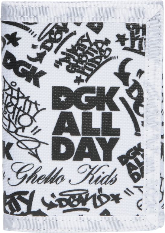 DGK Classic Black & White Tri-Fold Wallet