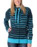 Volcom Girls Saddle Stripe Black & Turquoise Tech Fleece Hydro Jacket