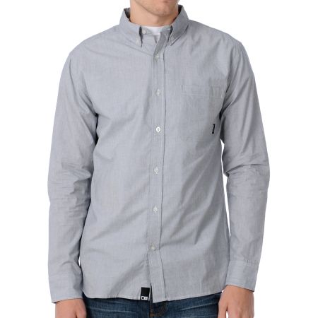Fourstar Dawson Grey Railroad Stripe Woven Shirt