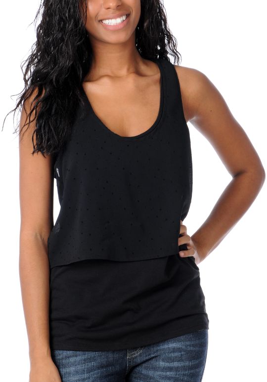 Volcom Girls Jaw Joplin Black Tank Top