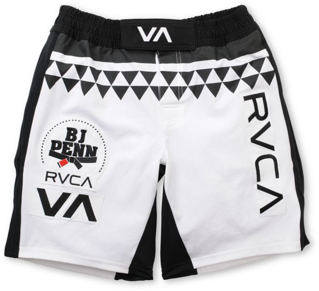 RVCA BJ Penn White Stretch Shorts