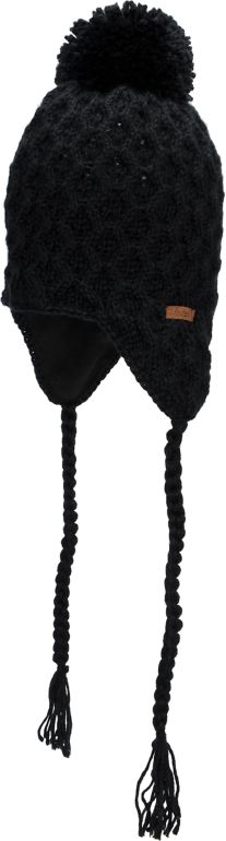 Empyre Girl Aisha Fleece Earflap Black Knit Beanie