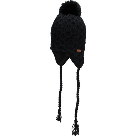 Empyre Girl Aisha Fleece Earflap Black Knit Beanie