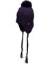 Empyre Girls Aisha Fleece Earflap Purple Knit Beanie