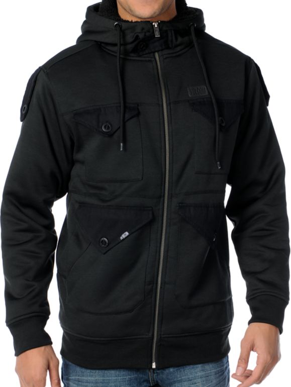 Volcom Covert Black Sherpa Hydro Military Snow Fleece