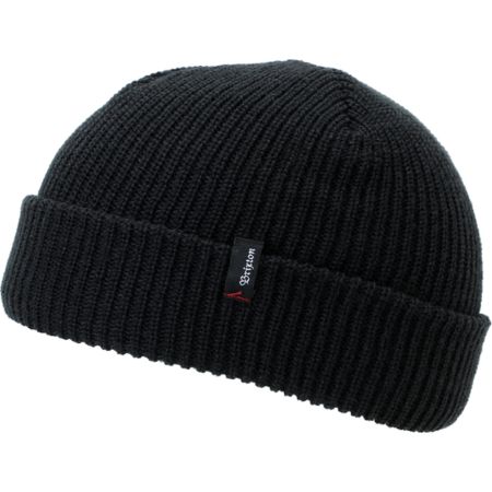 Brixton Heist Black Roll Up Beanie