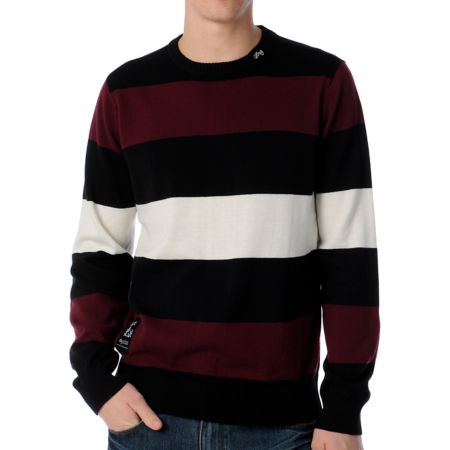LRG Tis The Season Black & Maroon Crewneck Sweater