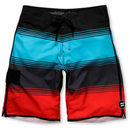 Billabong Boardy 19 Red & Blue Stripe Board Shorts