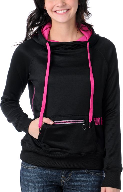 Fox Girls Dirt Racer Black Pullover Tech Fleece
